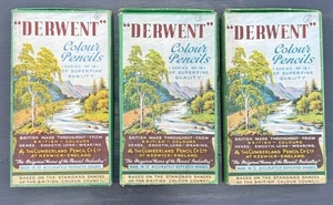 Juego de 27 lápices de colores vintage Derwent serie número 19 con tres cajas - Imagen 1 de 2