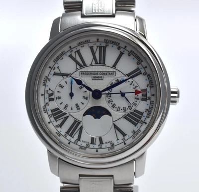 New Bartt [ N MINT ] Frederique Constant FC-270X3P4/5/6 Moon Phase QZ Men JAPAN - Image 1 of 4