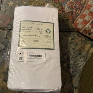LANE LINEN 100% Organic Cotton White Twin Sheets Set 3-Piece Pure Percale New - Bild 1 von 3