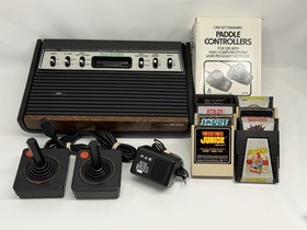 Atari 2600 Sears Tele-Games Heavy Sixer Console Bundle Cleaned Tested