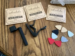Kit de accesorios de cuerdas de ukelele, juego de cuerdas de ukelele de nailon, selecciones de fieltro... - Imagen 1 de 3
