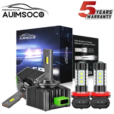 Faro LED haz alto bajo + bombillas antiniebla para Lincoln MKT 2010-2019 D3S H11 Foto 1 de 4