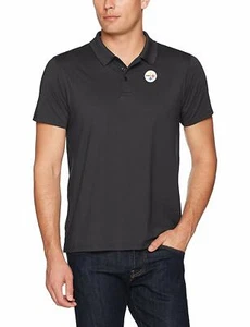 Pittsburgh Steelers Herren M Wildleder Super Soft Golf Polo NFL OTS - Jet Black NEU - Bild 1 von 4