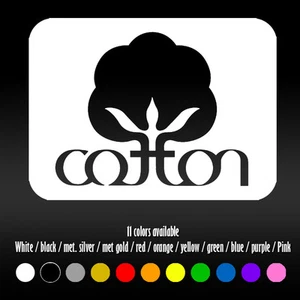 4" Cotton 100% Natural Tshirt material Window Car Laptop Vinyl Decal sticker - Foto 1 di 16