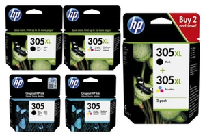 HP 305 HP305XL Drucker Patronen Multipack Set Tinte Einzelne Farben OVP Original - Bild 1 von 6