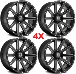 20 SATIN BLACK MILLED XD WHEELS RIMS OFF ROAD ALL TERRAIN MUD - Picture 1 of 7
