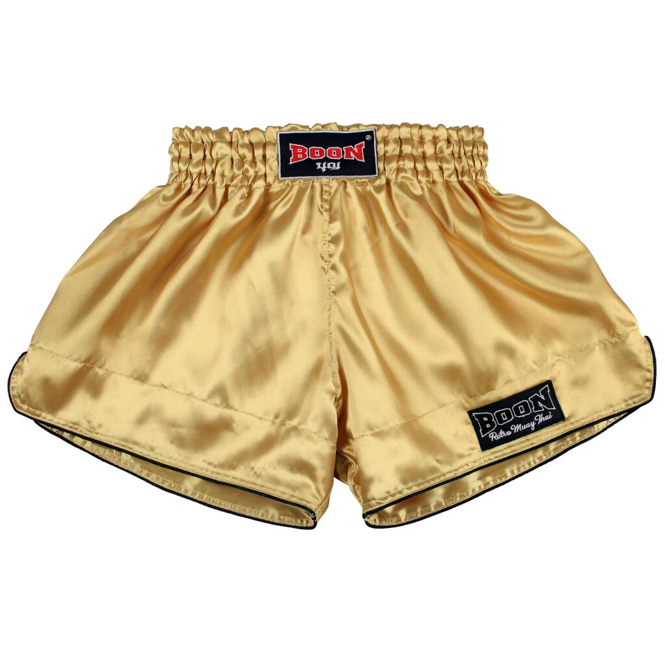 Pantalones Cortos Boon Muay Thai Satén Niños Adultos Talla Pantalones Retro Colores Equipo Deportivo Foto 1 de 4