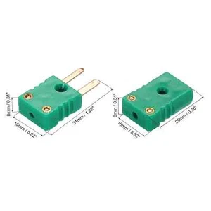R/S Type Thermocouple Wire Connectors Female Male Plug Adapter  200°C(392°F)  - Picture 1 of 6