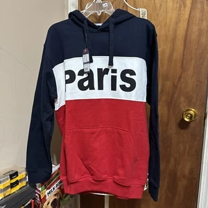 Air de Paris Unisex Hoodie Size XL in Red White and Blue Kangaroo Pocket - Picture 1 of 8