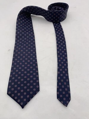 Gloria Vanderbilt for Castle Blue and Red Geometric 62" Tie - Image 1 of 4