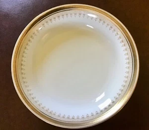 IMPERIAL CHINA Austria 9” Serving Bowl 1 QT GOLD & WHITE Porcelain Vintage - Picture 1 of 6