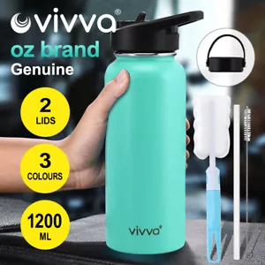 vivva Water Bottle Stainless Steel Double Wall Vacuum Insulated Drink Cup AU - Picture 1 of 14