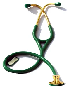 Gold Plated Stainless Steel Dual Head Acoustic Stethoscope For Doctors, Nurse US - Picture 1 of 10