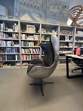vintage spitfire aluminum leather office chair