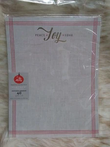 Peace*Joy*Love Stationery Scrapbook Christmas 8.5x11" Paper Pack of 40 Sheets - Picture 1 of 3