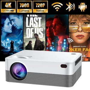 4K HD Smart Projector 5G WiFi Bluetooth LED Android Office Home Theater HDMI USB - Picture 1 of 14