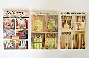3 Waverly Butterick Home Schnittmuster Dekorieren Kissen Vorhänge Dekor - Bild 1 von 9