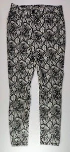 Seven7 Pants Womens Size 10 High Rise Tummyless Skinny Neutral Snake Skin Print - Picture 1 of 12