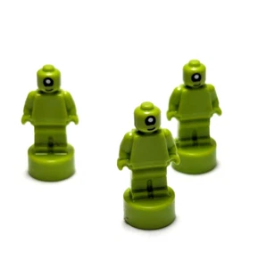 Lego - Minifigura - Lote de 3 - Verde Lima, Estatua Trofeo Alienígena - Imagen 1 de 1