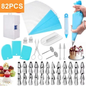 48 Steel Icing Piping Nozzles Pastry Tips and Accessories of Cake Decoration - Picture 1 of 8