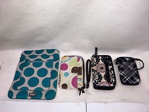 Thirty-One Wallet Soft Quilted Cotton Zip Around, Tablet Case, Wallet & ID Case