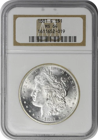 1881-S Morgan Silver Dollar MS64 NGC Cover
