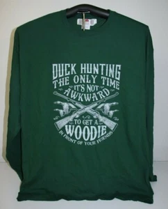 ENTENJAGD - Only time not awkward to get a woodie..Langarm T-Shirt Grn 2XL - Bild 1 von 5