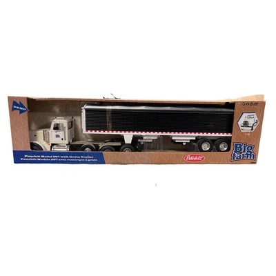 TOMY  1/16 Big Farms Black Peterbilt Model 367 with Grain Trailer - Image 1 of 4