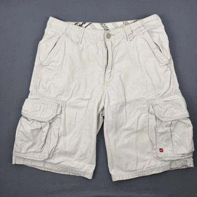 Pantalones Cortos Utilitarios De Colección Quicksilver Para Hombres Carga Arena 11" - TALLA 32 - Patinador Y2K Sueltos Foto 1 de 4