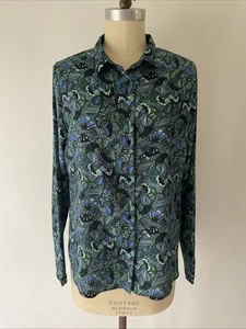 Rivette & Blair Size 12 Long Sleeve Shirt Unique Print - Picture 1 of 10