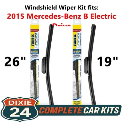 Rain-X Latitude Wiper Kit fits: 2015 Mercedes-Benz B Electric Drive (26" & 19") - Image 1 of 4