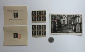 1962 GB QV PENNY BLACK LOT OF REPRINTS  BY CASTLE MUSEUM IN YORK - Picture 1 of 6