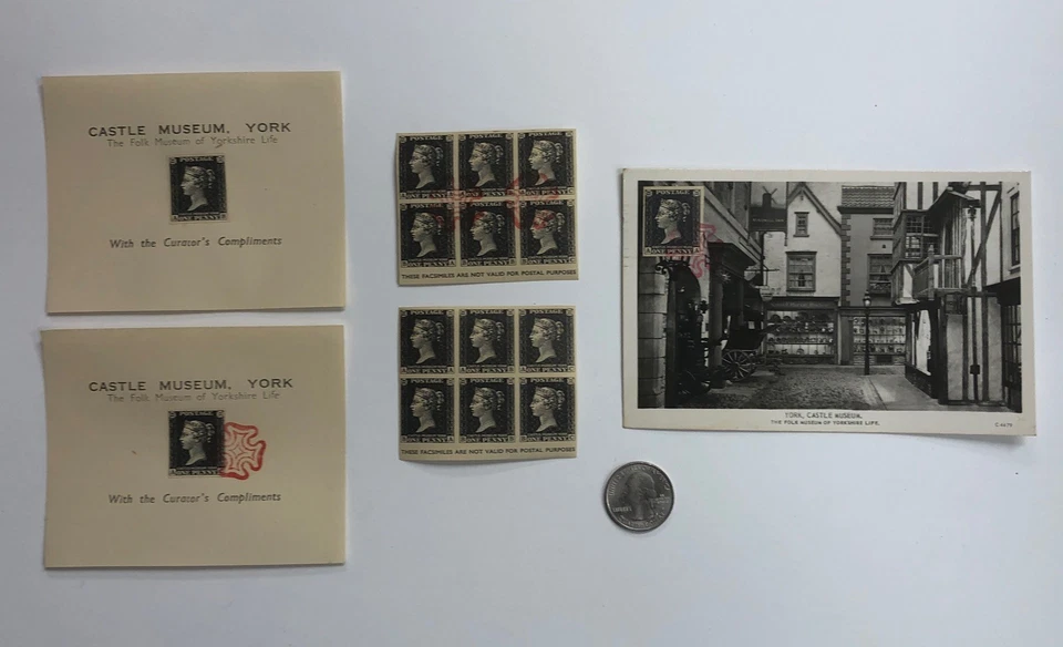 1962 GB QV PENNY BLACK LOT OF REPRINTS  BY CASTLE MUSEUM IN YORK - Image 1 of 4