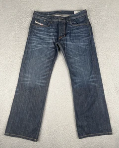 Diesel Jeans Men Blue Larkee Denim Button Fly Whisker Straight 33x27 (Tag 32) - Picture 1 of 14