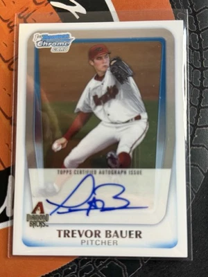 Bowman Chrome Prospects 2011 béisbol Trevor Bauer novato automático/Arizona Foto 1 de 2