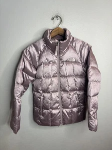 North Face Jacket Girls Medium 10 Down Puffer 550 Full Zip Winter Coat Youth - Picture 1 of 11