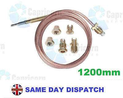 Universal Gas Thermocouple For Ovens 1200mm With M6 Threaded End - Free Postage • 5.45£