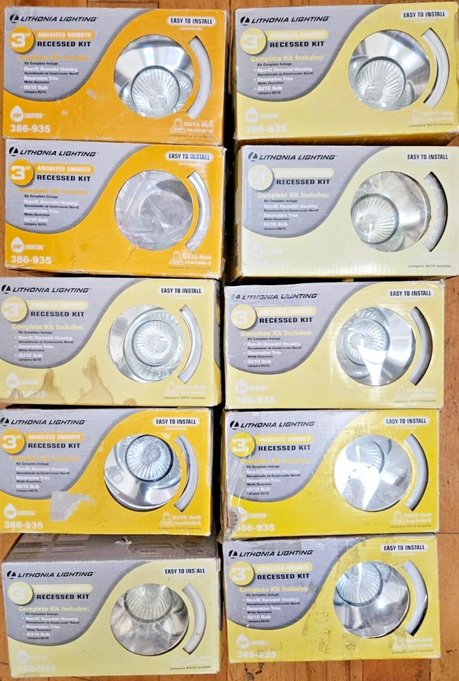 Iluminación Lithonia 3 pulgadas Kit de luces abiertas empotradas blancas paquete de 10 Foto 1 de 2