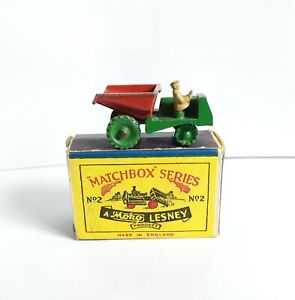 MATCHBOX LESNEY 2 MUIR HILL RARE GREEN WHEELS MODEL ! & A SHRIPT BOX