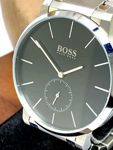 Reloj Hombre Hugo Boss 1513501 Grand Prix Cuarzo Esfera Negra Plateado Acero 42mm - Imagen 1 de 12