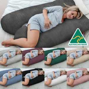 AUS Made TEDDY FLEECE Super Warm Soft Maternity Pregnancy Sleeping Body Pillow - Picture 1 of 10