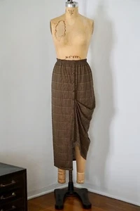Xiao Studio Brown/Black Drape Plaid Skirt, Assembly New York,Maryam Nassir Zadeh - Picture 1 of 10