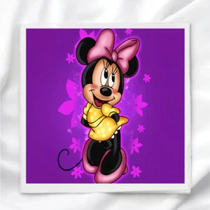 Panel de tela púrpura Minnie Mouse para acolchado artesanía costura bloque de edredón - Imagen 1 de 2