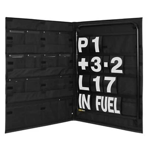 BG Racing Standard Negro Aluminio Pit Board Kit - Números Blancos y Bolsa - Imagen 1 de 2