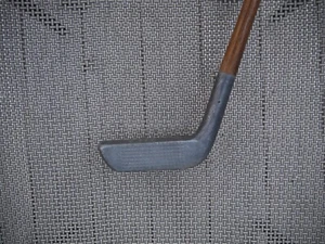 Vintage Wood Shaft Mills England Aluminum Mallet Putter Hollow Groove Grip - Picture 1 of 19