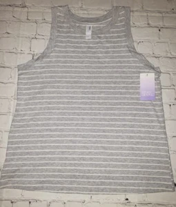  Stars Above Women's Grey & White Stripe Tank Top Size S or XL - Picture 1 of 4