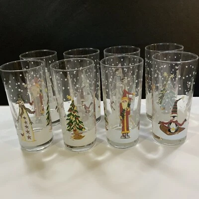 Vaso internacional certificado té de agua Santa muñeco de nieve pingüino árbol 8 vasos #41 Foto 1 de 4