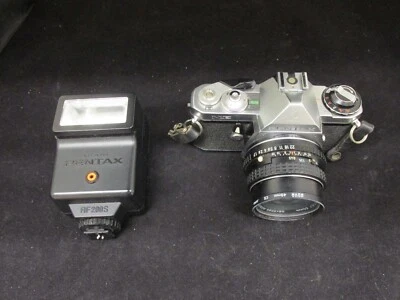 Pentax Asahi ME 35mm SLR Film Camera with 50mm Lens and extra prime lens! - Image 1 of 4