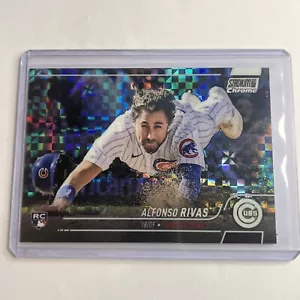 2022 Topps Stadium Club Chrome Alfonso Rivas Rc X-Fractor Refractor #87 Cubs - Picture 1 of 2