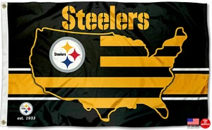 Steelers FLAG 3X5 Pittsburgh Banner USA Modern 2020 Design New USA. - Picture 1 of 7